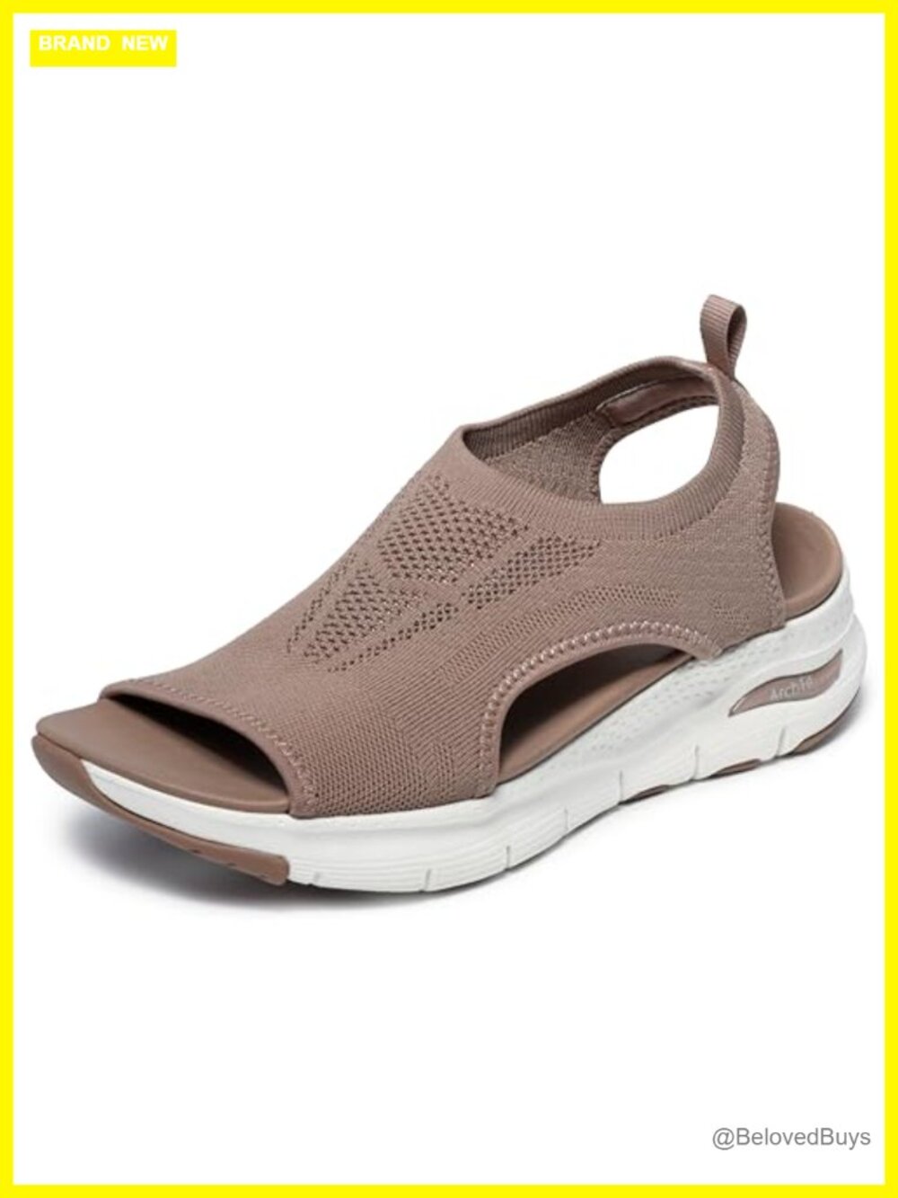 Slip-On Knit Sandals Arch Support Athletic